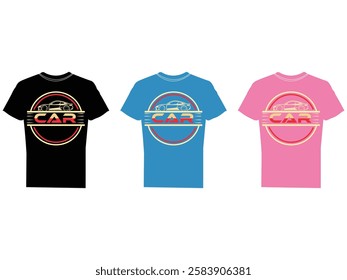 Car ventage t-shirt design vector