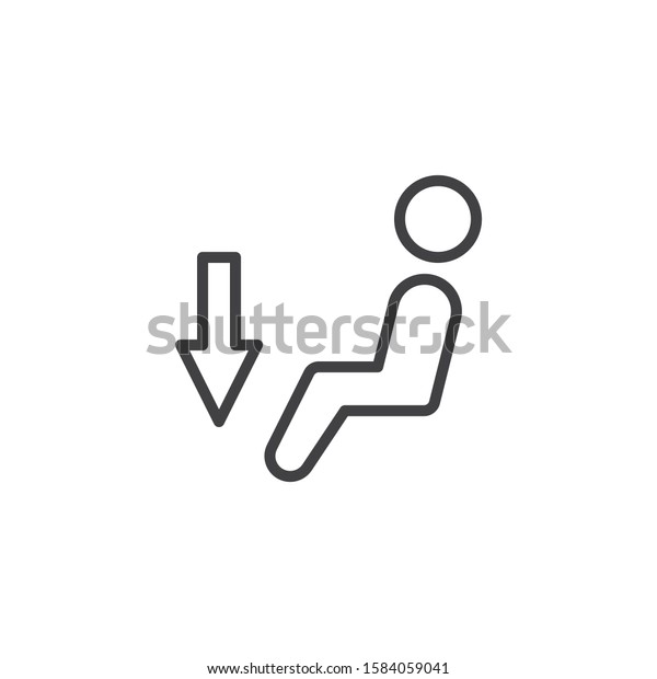 Car\
ventilation control line icon. linear style sign for mobile concept\
and web design. Car Vent Cooling function outline vector icon.\
Symbol, logo illustration. Vector\
graphics