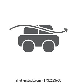 Car ventilation system vector icon symbol isolated on white background