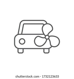Car ventilation system vector icon symbol isolated on white background