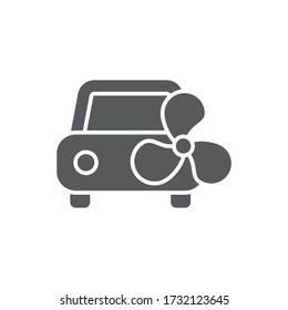 Car ventilation system vector icon symbol isolated on white background