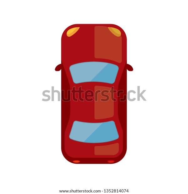 car (view from above) icon /
red
