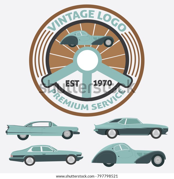 Car Vintage Logo for Your logo - retro logo\
best for your logo company , website , or business repair - \
service -transport -\
motorcycle