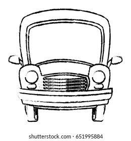 car vintage transport travel vacation sketch