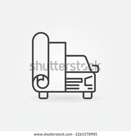 Car Vinyl Wrap vector Detailing concept icon or symbol in outline style