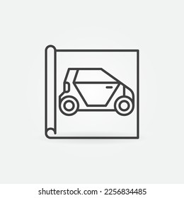Vektorsymbol oder Symbol für Vektorgrafik-Umriss von Kraftfahrzeugen