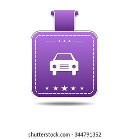 Car Violet Vector Icon Design