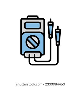Vektorgrafik des Autovoltmeters