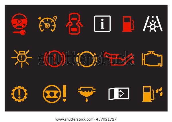 Car Warning Lights 2 Stock Vector (Royalty Free) 459021727