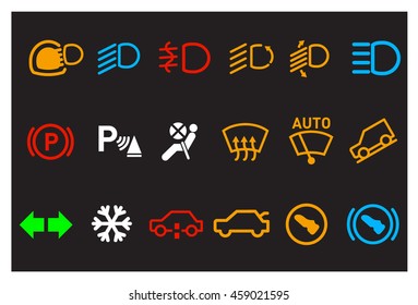 Car Warning Lights 4 Stock Vector (royalty Free) 459021595 