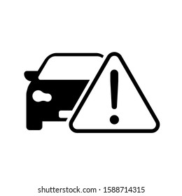 Car warning notification icon isolated on white background auto repair service symbol