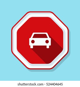 Car Warning Sign illustration