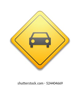 Car Warning Sign illustration
