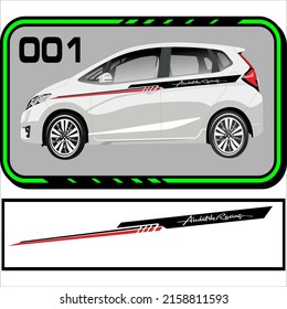 Car Warp Design Elegant Vinyl Sticker