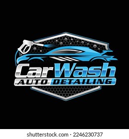 Car wash and auto detailing logo design