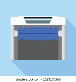 Car wash automatic brush icon. Flat illustration of car wash automatic brush vector icon for web design