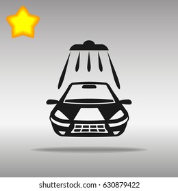 Car wash black Icon button logo symbol concept high quality on the gray background