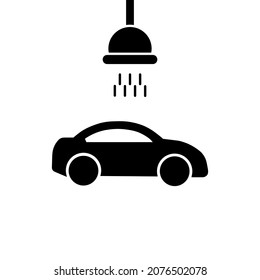 Car wash black logo. Car icon. Auto cleaning. Auto silhouette. Car Service. Trendy flat isolated outline symbol, sign used for: illustration, mobile, app, design, web, dev, ui, ux. Vector EPS 10