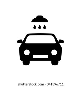 Car wash  - black vector icon