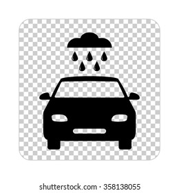 Car wash  - black vector icon