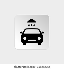 Car wash  - black vector icon