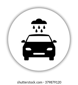 Car wash  - black vector icon