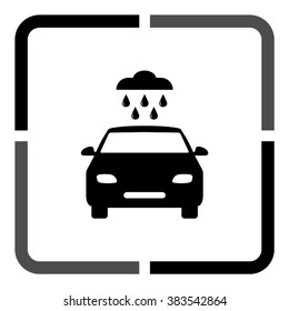 Car wash  - black vector icon