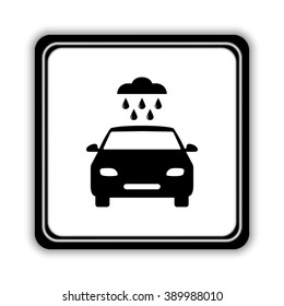Car wash  - black vector icon