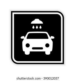 Car wash  - black vector icon