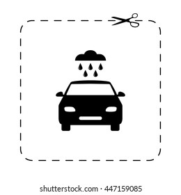 Car wash  - black vector icon