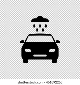 Car wash  - black vector icon