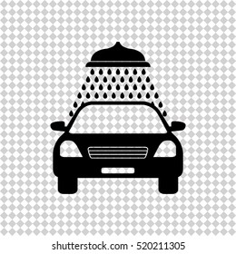 Car wash - black  vector icon