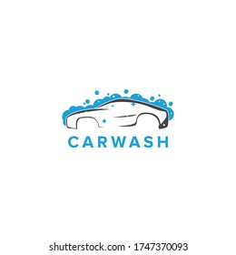 Car Wash Bubble Logo Designs Vector, Automotive Cleaning Logo 