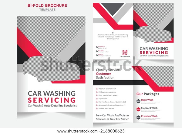Car wash business Bi-fold
brochure cleaning service brochure design, bifold brochure
template