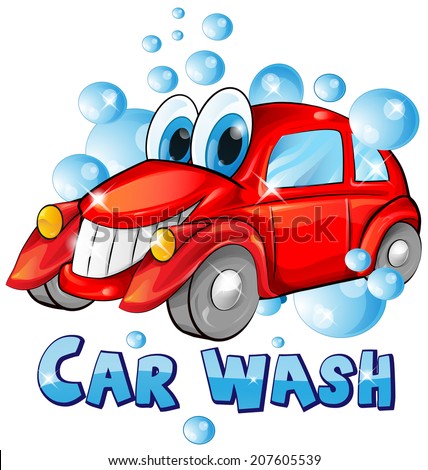 Car Wash Cartoon Iso