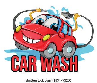 car wash cartoon. symbol vector illustration