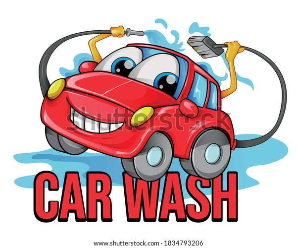 Car Wash Cartoon Symbol Vector Illustration Stock Vector (Royalty Free ...