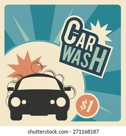 Car Wash, classic car, bubbles and tex