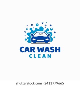 Car Wash Clean, Minimalist Vector Illustration Creative Logo Design