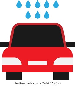 Icono de limpieza de lavado de coches Vector Ilustración plana