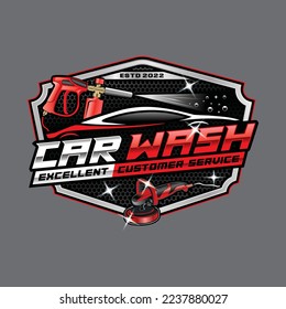 car wash company vector logo design illustration 3.eps