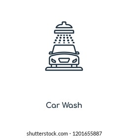 Car Wash concept line icon. Linear Car Wash concept outline symbol design. This simple element illustration can be used for web and mobile UI/UX.