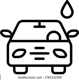 Car Wash Concept Vector Icon Design, Automobile Water Service Business Symbol on White background