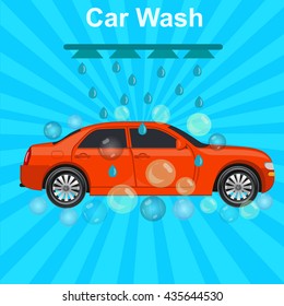 car wash concept, vector illustration