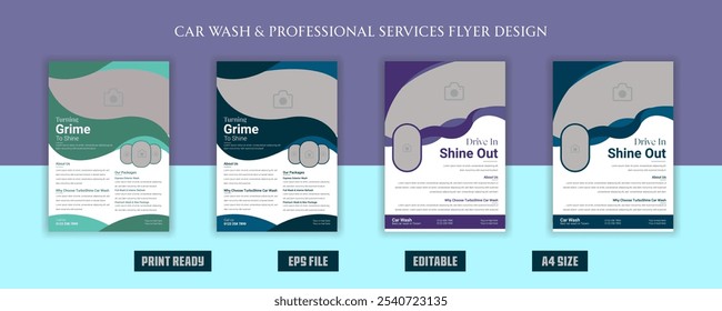 Car Wash  Detailing Door Hanger Template DesignFlyer, Car Cleaning Service template, a4 car wash service flyer, automobile wash service leaflet design, Car Wash Business Promotion Poster