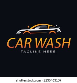 car wash detailing logo template design