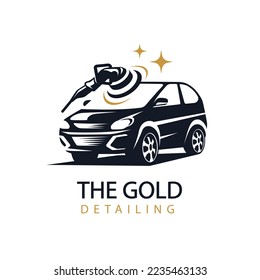 car wash detailing logo template design