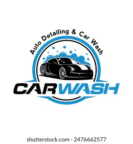 Car Wash and Detailing Logo Vector