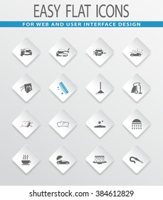 Car wash easy flat web icons for user interface design