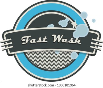 Car Wash editable vintage logo